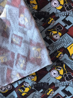 Minions on the Loose- Blue, Digital Sweat, by the 1/2 metre, European Knits (7955662766318)