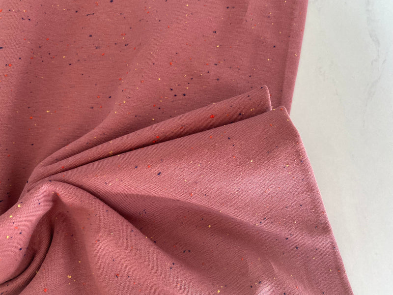 Sprinkles - Vintage Rose - Brushed Sweat | Knit Fabric by the 1/2 Meter| (7588280598766)
