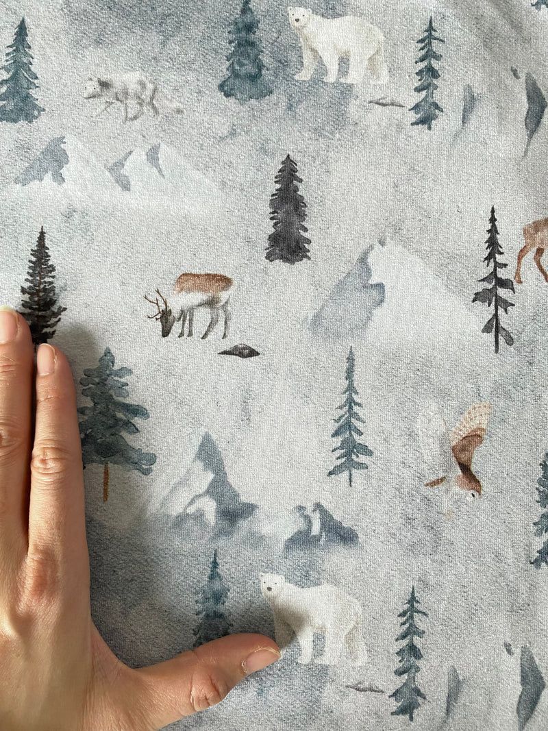 Wildlife Winter, per 1/2 meter, Digital Jersey, European knits (7993474941166)