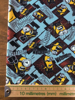 Minions on the Loose- Blue, Digital Sweat, by the 1/2 metre, European Knits (7955662766318)