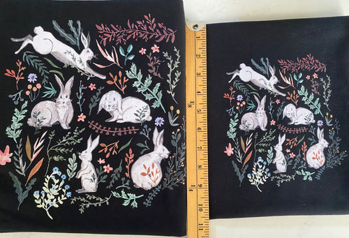 PANEL Bunnies on Black - Easter Retail (6273312948409)