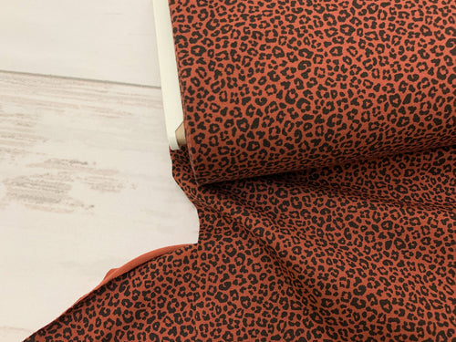 Leopard - Stone, Jersey Knit Fabric, per 1/2 meter, European knits (4573305569340)